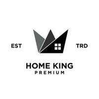 Crown home king logo icon design illustration vector