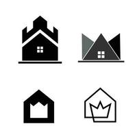 King Home Set LOGO ICON DESIGN ILLUSTRATION vector