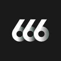 666 letter monogram logo icon design vector