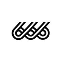 666 letra monograma logo icono diseño vector