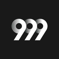 999 monogram letter logo icon design vector