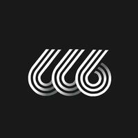 666 letra monograma logo icono diseño vector