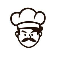 Chef restaurant mascot logo icon design vector