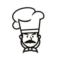 Chef restaurant mascot logo icon design vector