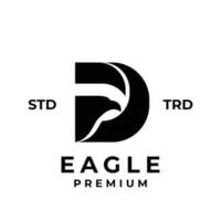 D eagle letter logo icon design illustration vector