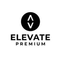 elevar letra logo icono diseño vector