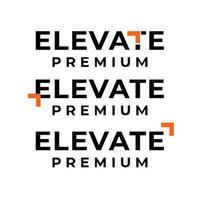 Elevate letter logo icon design vector