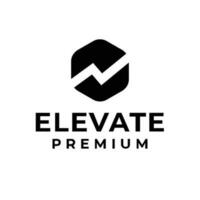 elevar letra logo icono diseño vector