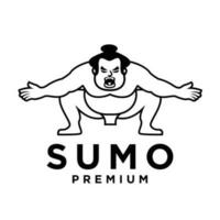 sumo mascota logo icono diseño ilustración vector