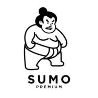 sumo mascota logo icono diseño ilustración vector