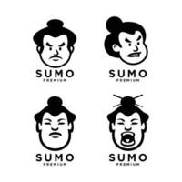 Sumo set collection mascot logo icon design illustration vector