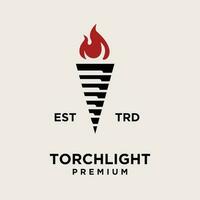 Torch abstract Logo icon design illustration vector