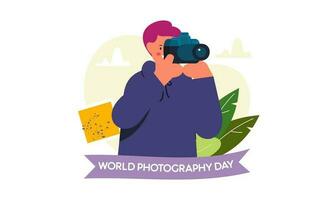 World photography day illustration vector