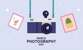 World photography day illustration vector