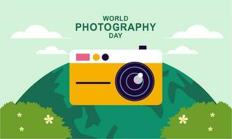World photography day illustration vector