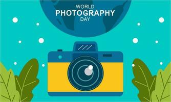 World photography day illustration vector