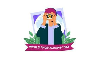 World photography day illustration vector