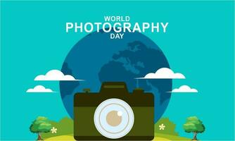 World photography day illustration vector