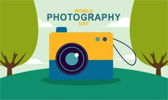 World photography day illustration vector