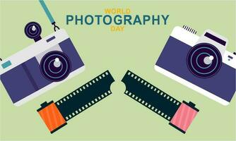 World photography day illustration vector