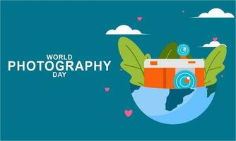 World photography day illustration vector