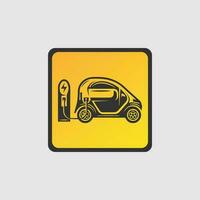 eléctrico coche logo vector