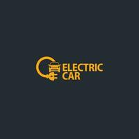 electric car logo vector