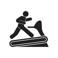 Treadmill machine vector icon illustration design