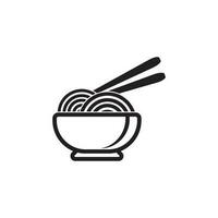 Noodle icon logo vector,illustration design template. vector