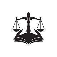 Law icon logo, vector illustration design template.