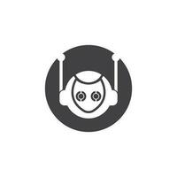 Robot icon logo symbol,illustration design template. vector