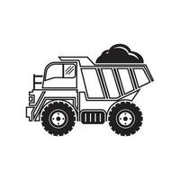 Dump truck icon.vector illustration logo design. vector