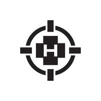 Helipad icon logo vector illustration design template.