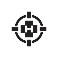 Helipad icon logo vector illustration design template.