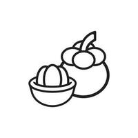 Vector mangosteen icon logo vector design template