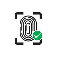 Fingerprint logo icon,vector design illustration template. vector