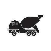 Concrete Mixer Truck Construction Logo Vector Template