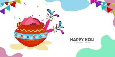 Colorful Happy Holi background. Design Greetings for India's Color Festival Celebration vector