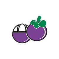 Vector mangosteen icon logo vector design template