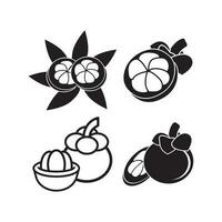 Vector mangosteen icon logo vector design template