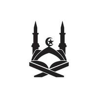 Islamic book icon logo symbol,illustration design template. vector