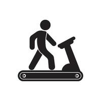 Treadmill machine vector icon illustration design