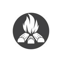 Bonfire icon logo vector,illustration design template. vector