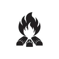 Bonfire icon logo vector,illustration design template. vector