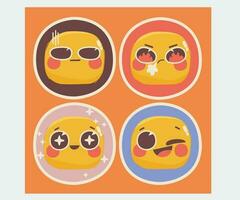 Emoticon Stickers Illustration vector