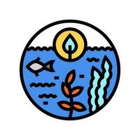 marine ecology color icon vector illustration