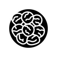 takoyaki japanese food glyph icon vector illustration