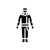 nuclear power plant worker energy glyph icon vector illustration