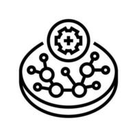 tissue engineering biomedical line icon vector illustration
