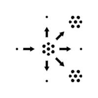 nuclear fisión energía glifo icono vector ilustración